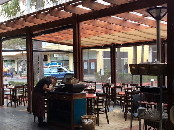 gas overhead heaters alfresco dining Sunshine Coast